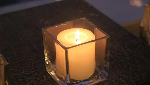 Glass inside a burning candle 스톡 동영상 10793564