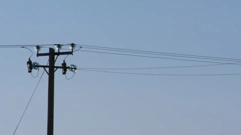 Glass Insulators on Utility Pole County Mayo Ireland Stock Footage 49828959