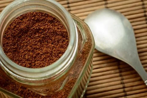 Glass jar of coffee Stock Photos