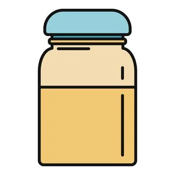 Glass jar container with lid vector icon 스톡 일러스트