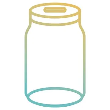 Glass jar empty icon Illustrazione stock