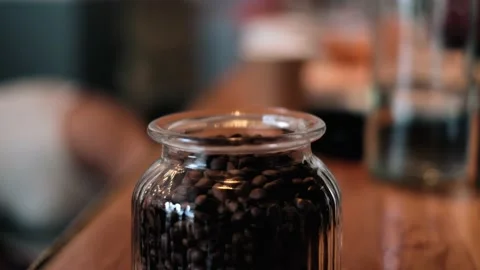 A Glass Jar Full of Coffee Beans 스톡 동영상 137406958