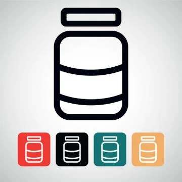 Glass Jar. Illustrazione stock