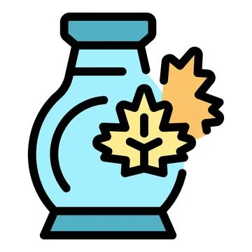 Glass jar with maple leaf containing canadian maple syrup Stock Illustration