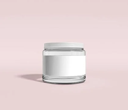 Glass jar Mockup for label design. Stockillustratie