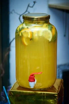 Glass jar Foto stock