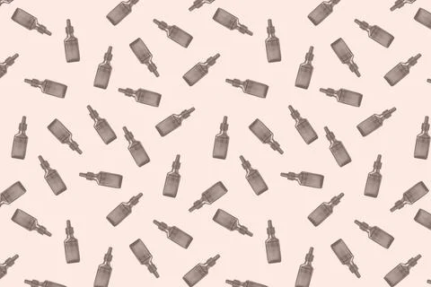 Glass jar seamless pattern on white background. Illustrazione stock