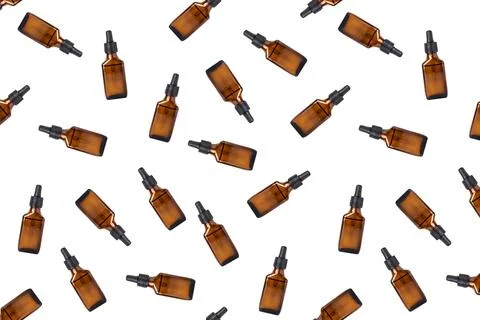 Glass jar seamless pattern on white background. Stock Illustration