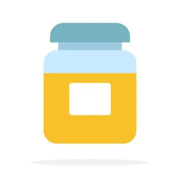 Glass jar with turmeric vector flat isolated Stock Illustration