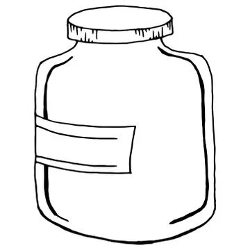 Glass jar. Vector illustration of an empty bank. Empty glass bottle. Stock Illustration