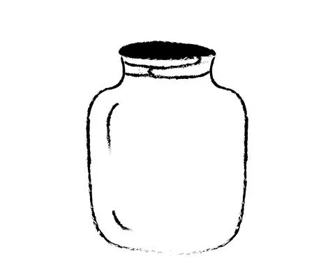 Glass jar on a white background. Stock Illustration