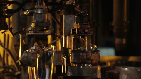 Glass jars on a conveyor Stock Footage 171600966