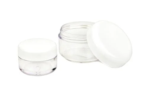 Glass jars for cosmetics Stock Photos