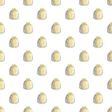 Glass jars filled with popcorn kernel pattern 스톡 일러스트