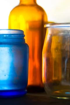 Glass jars Stock Photos