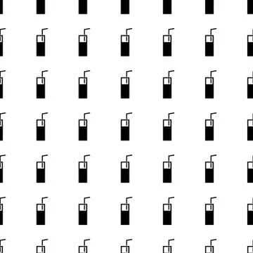 Glass of juice seamless pattern. Vector Stock Illustration