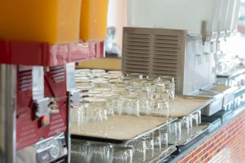 A glass in a kitchen Stock Photos