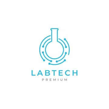 Glass laboratory technology logo design イラスト素材