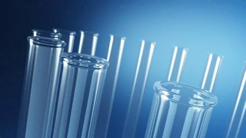 Glass laboratory test tubes with science background Stock Illustration