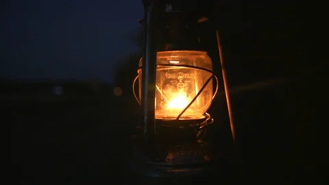 Glass lantern is lit at a wedding. Stock Footage 123052913