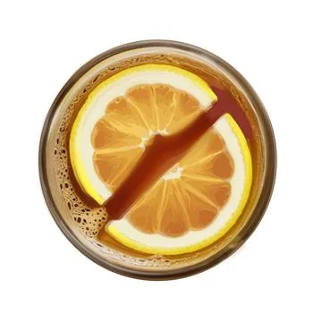 Glass lemon Stock Illustration