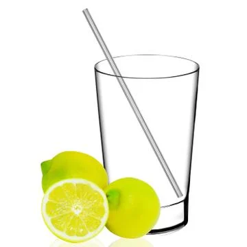 Glass of a lemon Foto stock