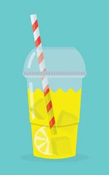 Glass with lemonade Stock Illustration