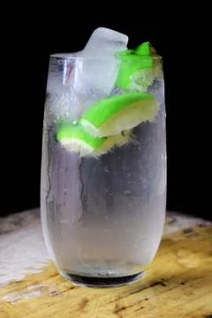 Glass of lemonade ready to drink Stock Photos