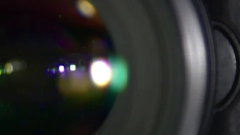 Glass lens, close-up. Stock Footage 77541252