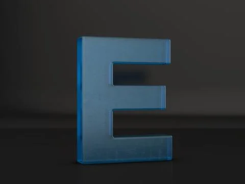 Glass letter E Stock Illustration