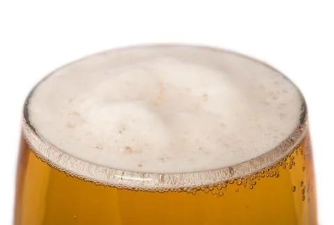 Glass of light beer close up Foto stock