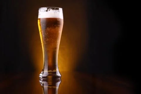 Glass of light beer Foto stock