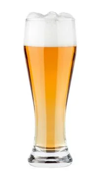 Glass of light beer Stock Photos