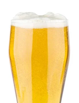 Glass of light beer Stock Photos