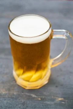 Glass of Light Beer Stock Photos