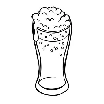 Glass of light beer vector illustration Stock Illustration