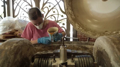 A glass with a liquid in it Video stock 104970511