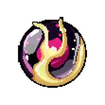 Glass magic ball sphere pixel art vector illustration Stock Illustration