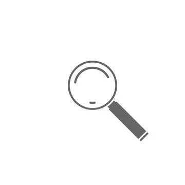 Glass magnifying icon on a white vector illustration Stock Illustration