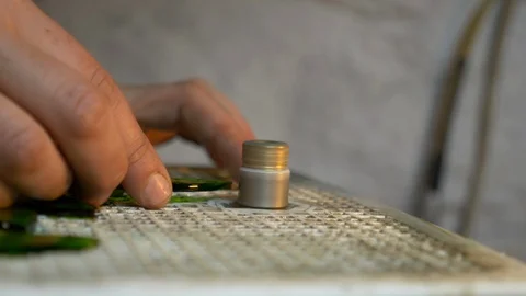 Glass-maker works Stock Footage 119477458