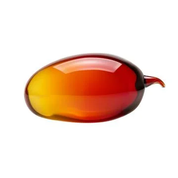 Glass mango illustration fruit. Translucent tropical food glossy art. Juice Stock-Fotos