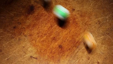 Glass marbles rolling around Stock Footage 73753754