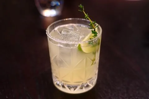 Glass of margarita Stock Photos