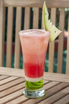 A Glass of Melon Mocktail Stock Photos