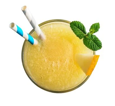 Glass of melon smoothie Stock Photos