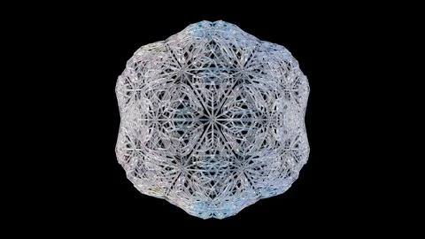 Glass mesh array. Black background. Abstract illustration, 3d render. Stock Illustration