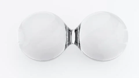 Glass metaballs on white background Stock Illustration