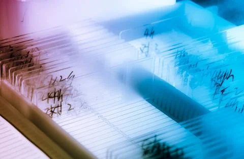 Glass microscope slide Foto stock