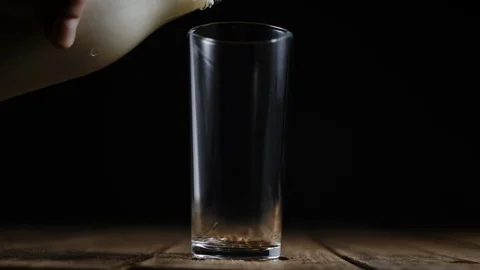Glass of milk Stock Footage 88087337