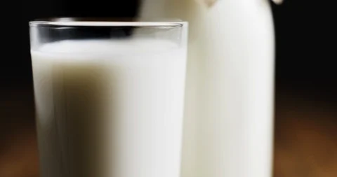 Glass of milk Stock Footage 88089347